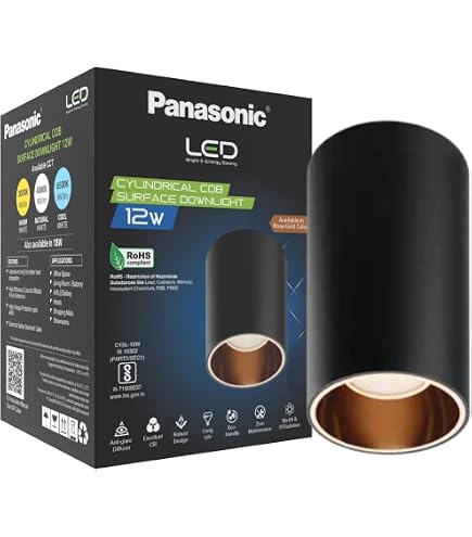 Panasonic 12W Cylindrical Surface Spot Light, Rose Gold Reflector